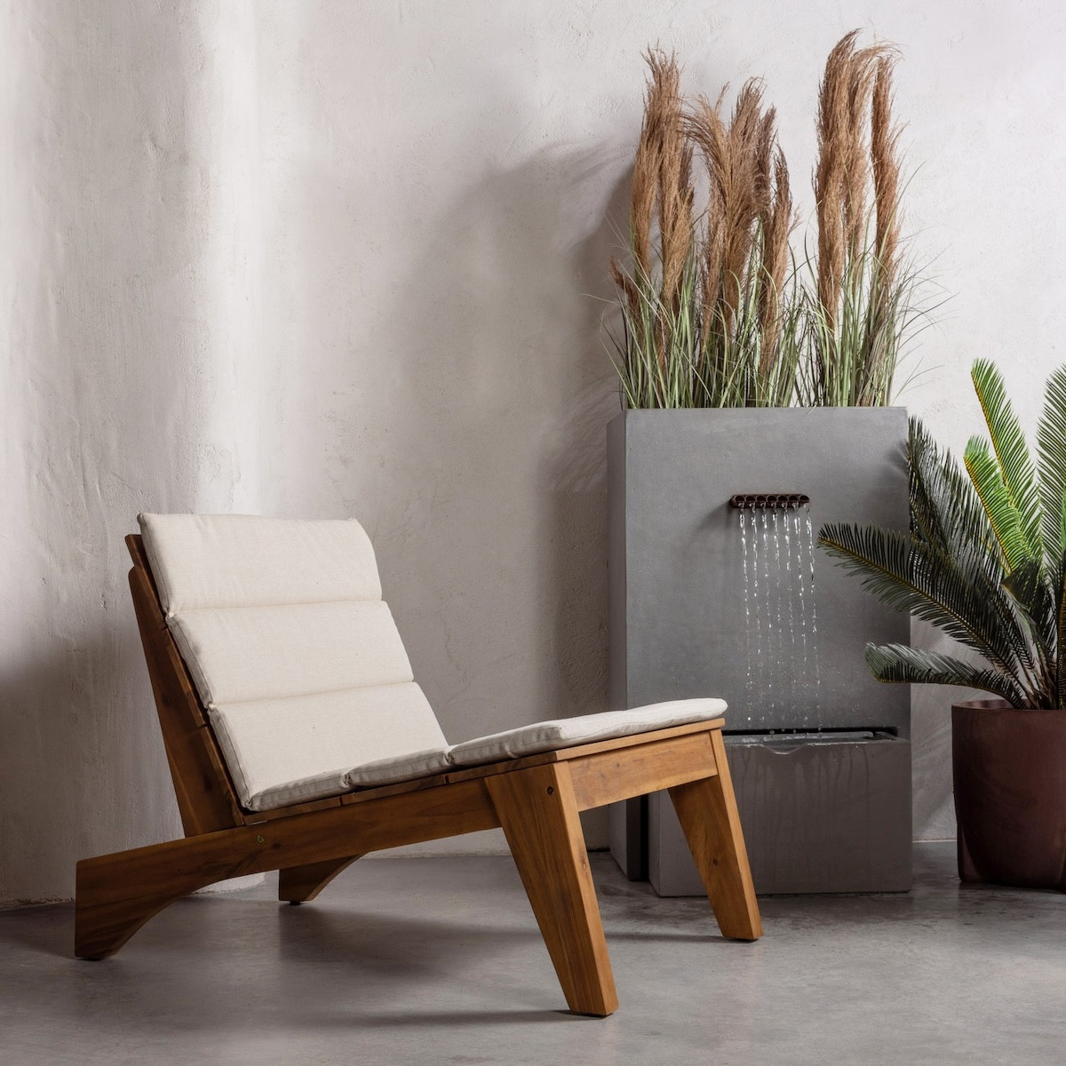 Fauteuil d'extérieur en bois avec coussin Kenai - KENAI {couleurmarketing}, WOOOD