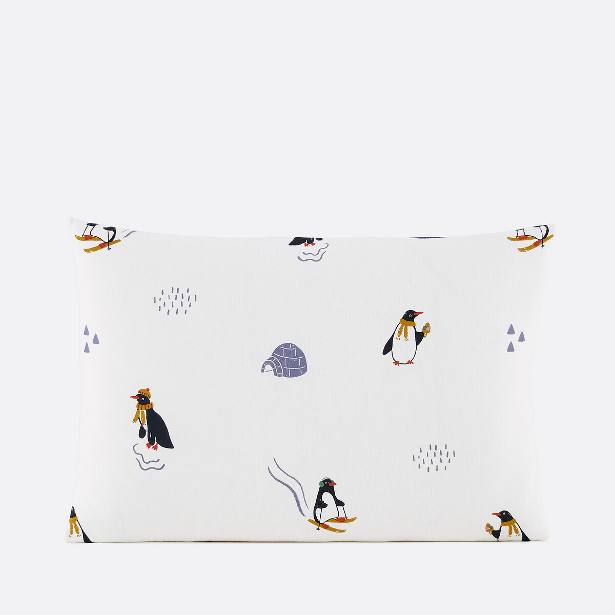 Funda de almohada infantil de franela, Solven blanco/azul, LA REDOUTE INTERIEURS