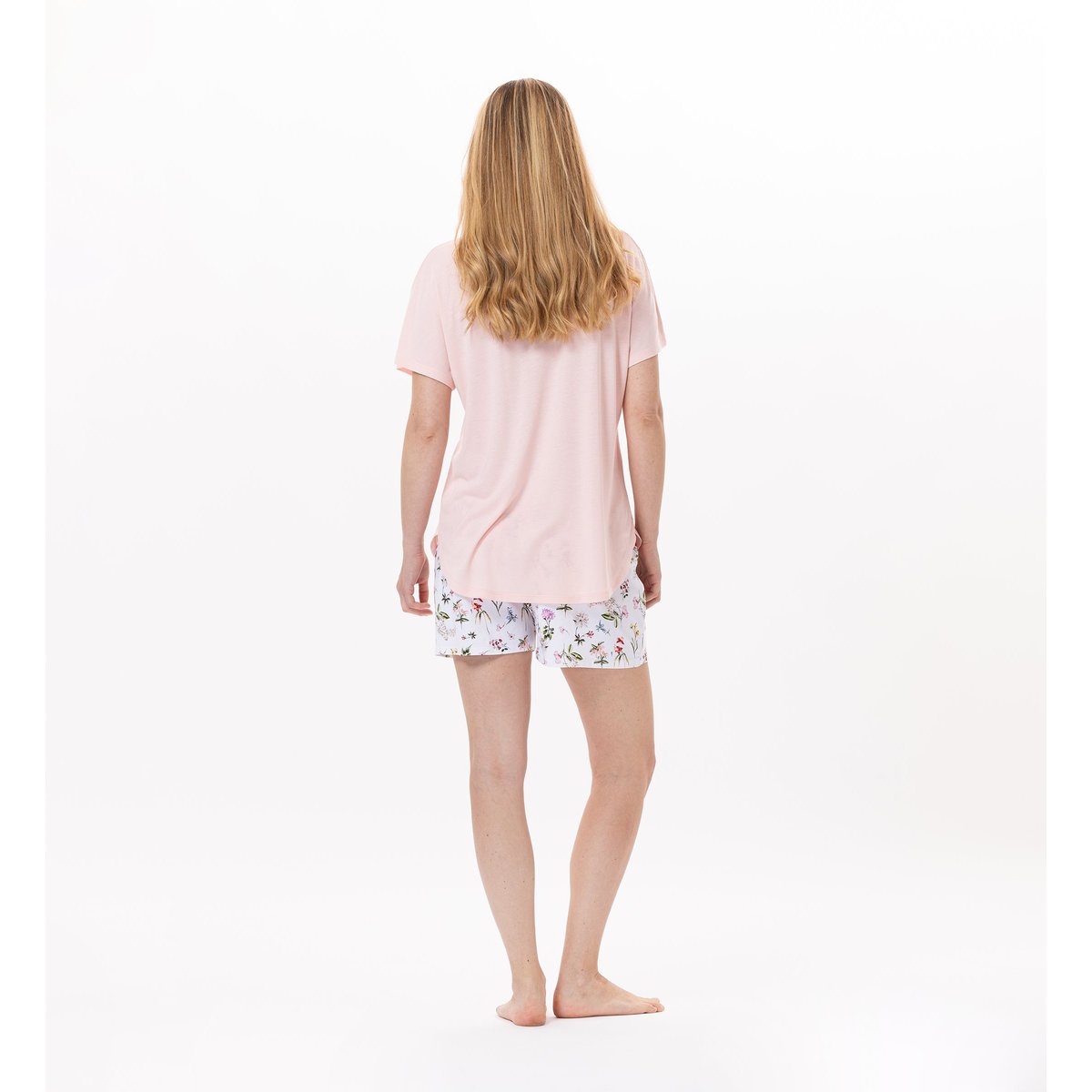Pyjama short en coton BLOOM 900 rose, LE CHAT