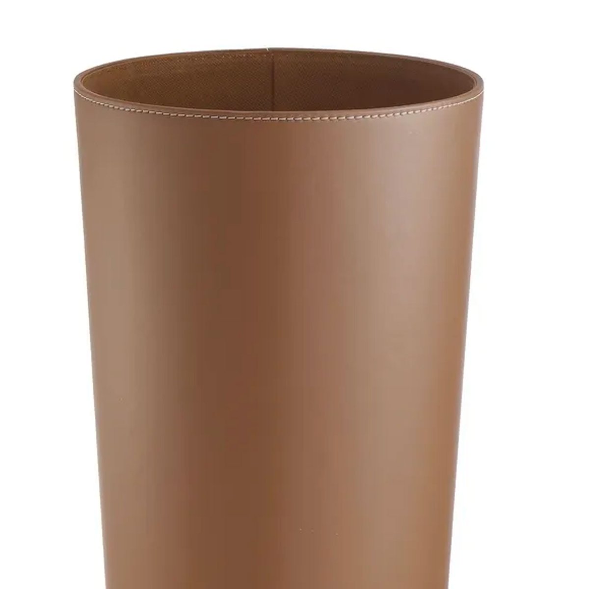 Porte-parapluie rond en similicuir marron 26x26x55cm marron, WADIGA
