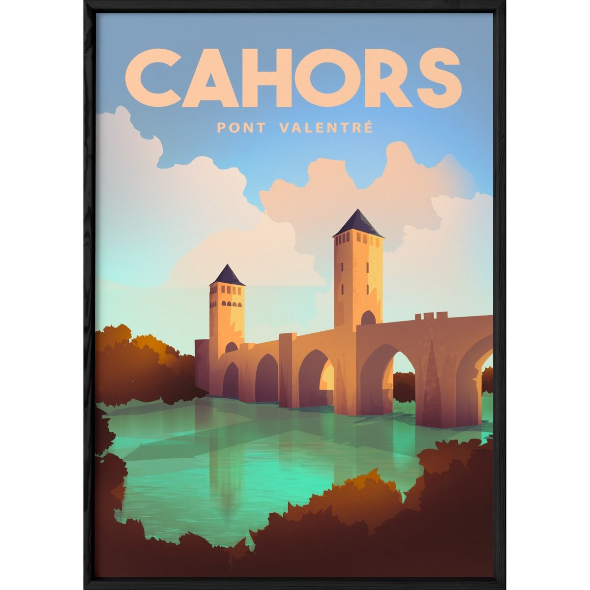 Affiche ville Cahors blanc, L'AFFICHERIE