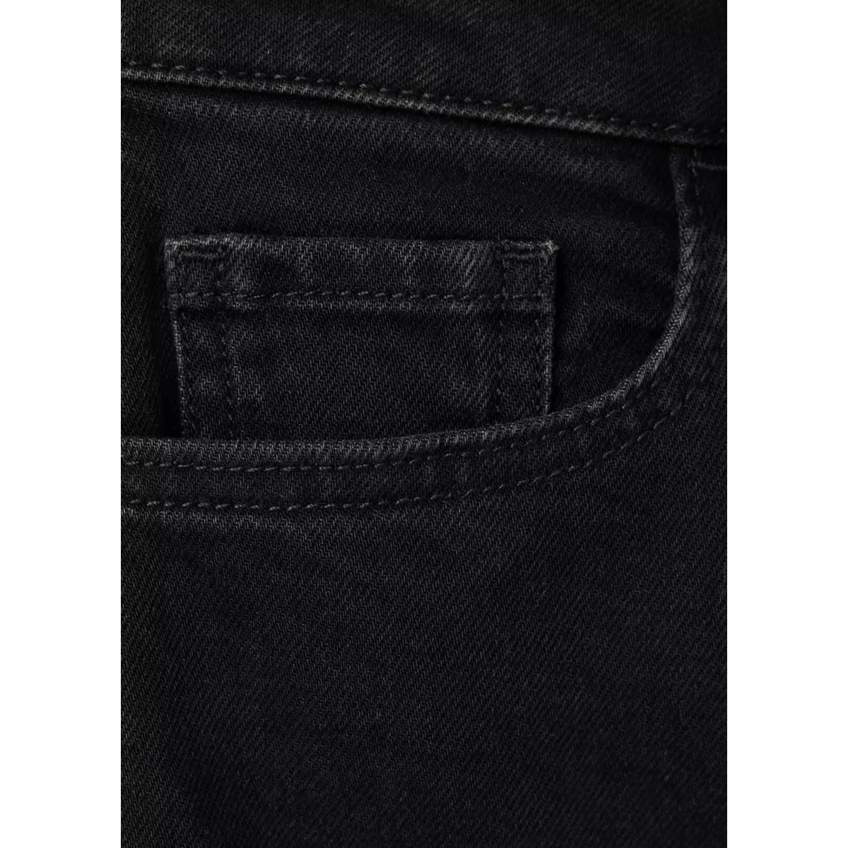 Jean évasé taille haute black denim, MANGO