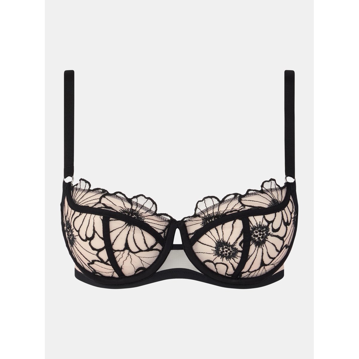 Soutien-gorge corbeille LUSH noir / rose pâle, CHANTELLE PULP
