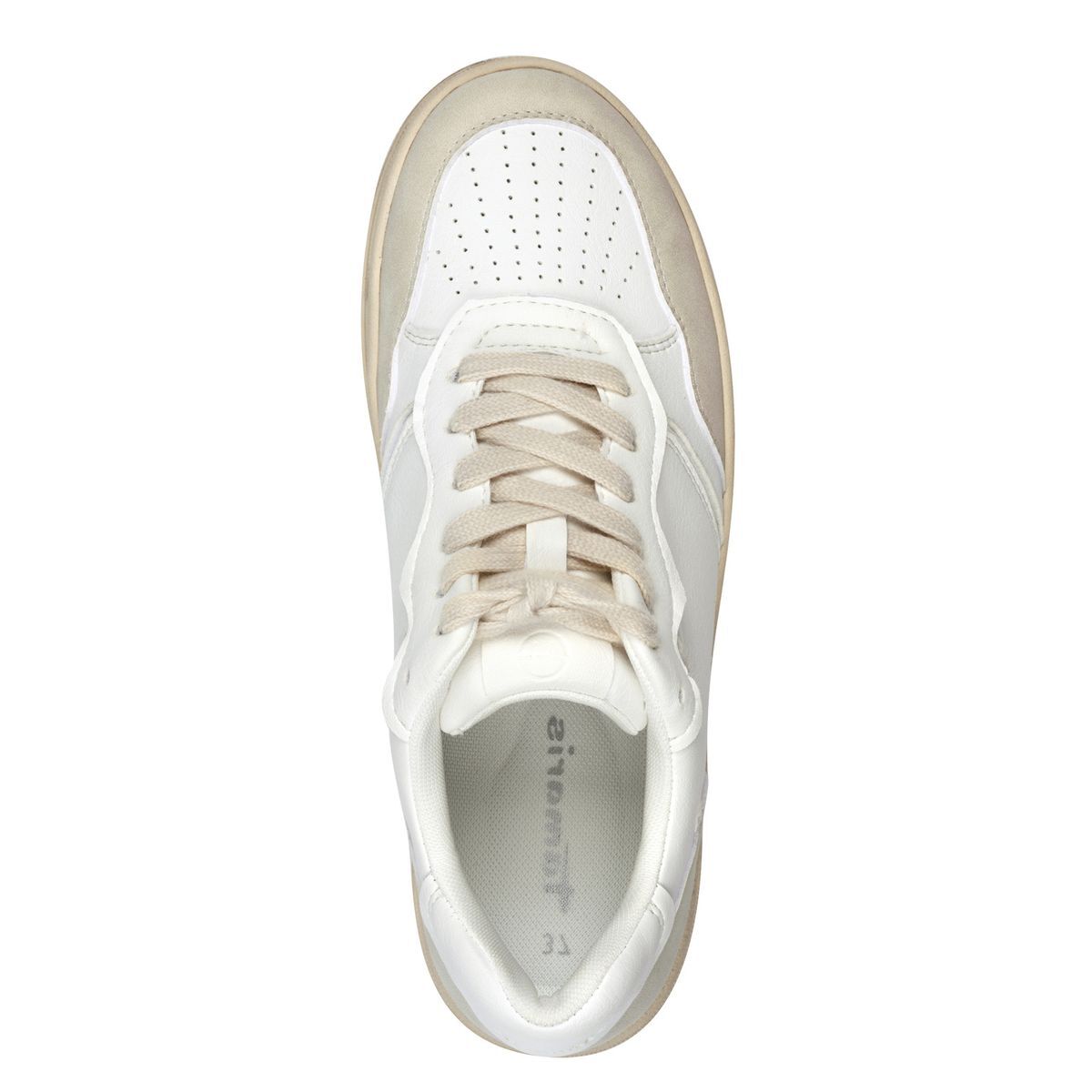 Basket à lacets blanc combiné, TAMARIS