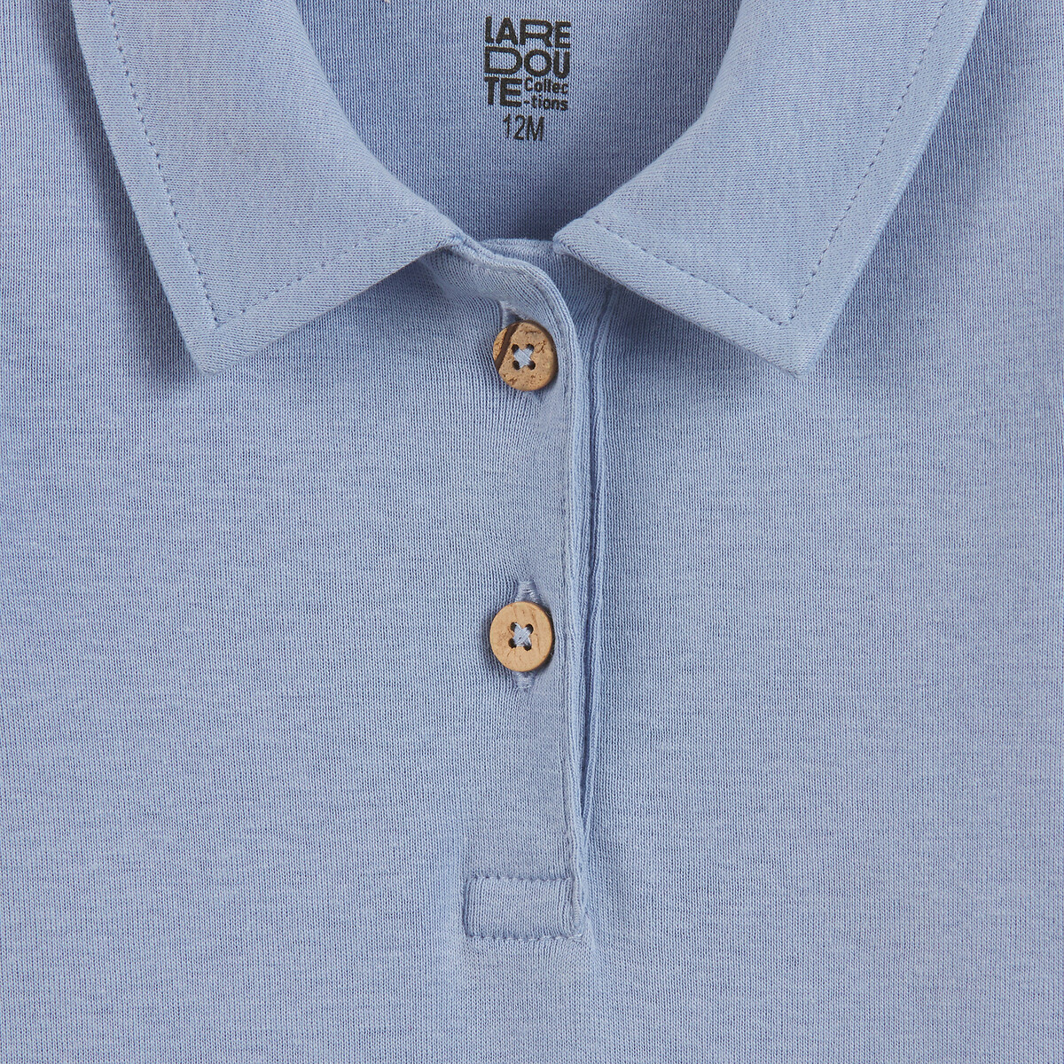 Lot de 3 bodies naissance, à manches longues et col polo boutonné marine + bleu + écru, LA REDOUTE COLLECTIONS