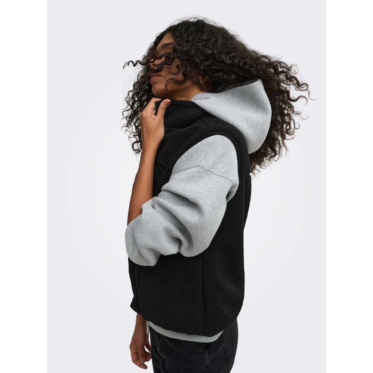 Manteau En Peluche black 1, ONLY