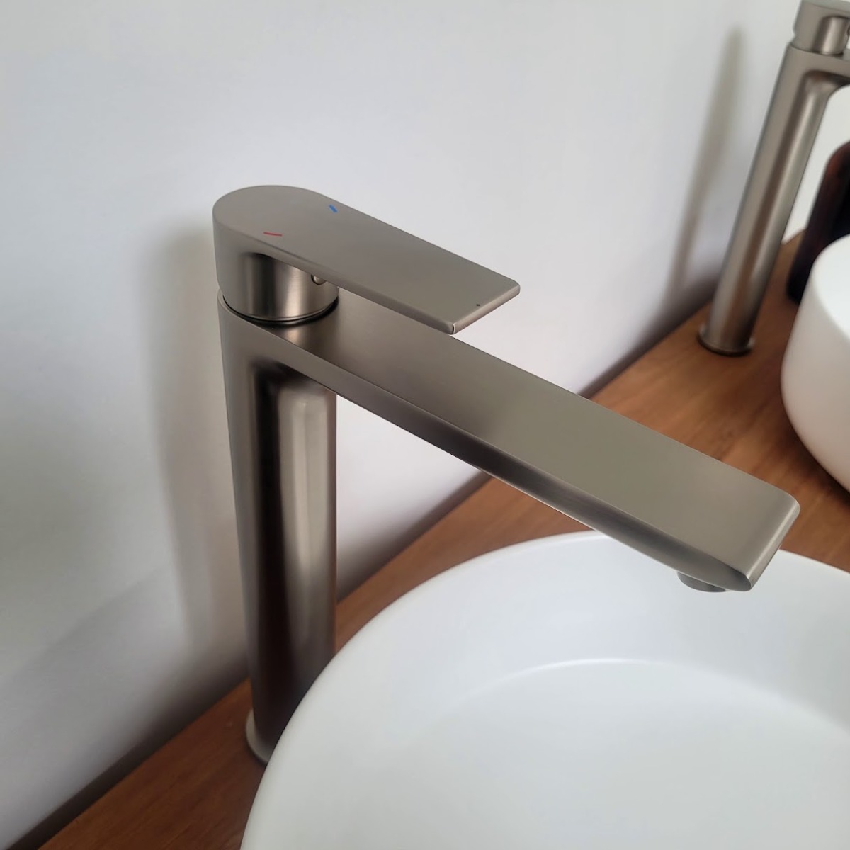 Mitigeur de lavabo argent brossé, Salto argent, OCEAN LINE