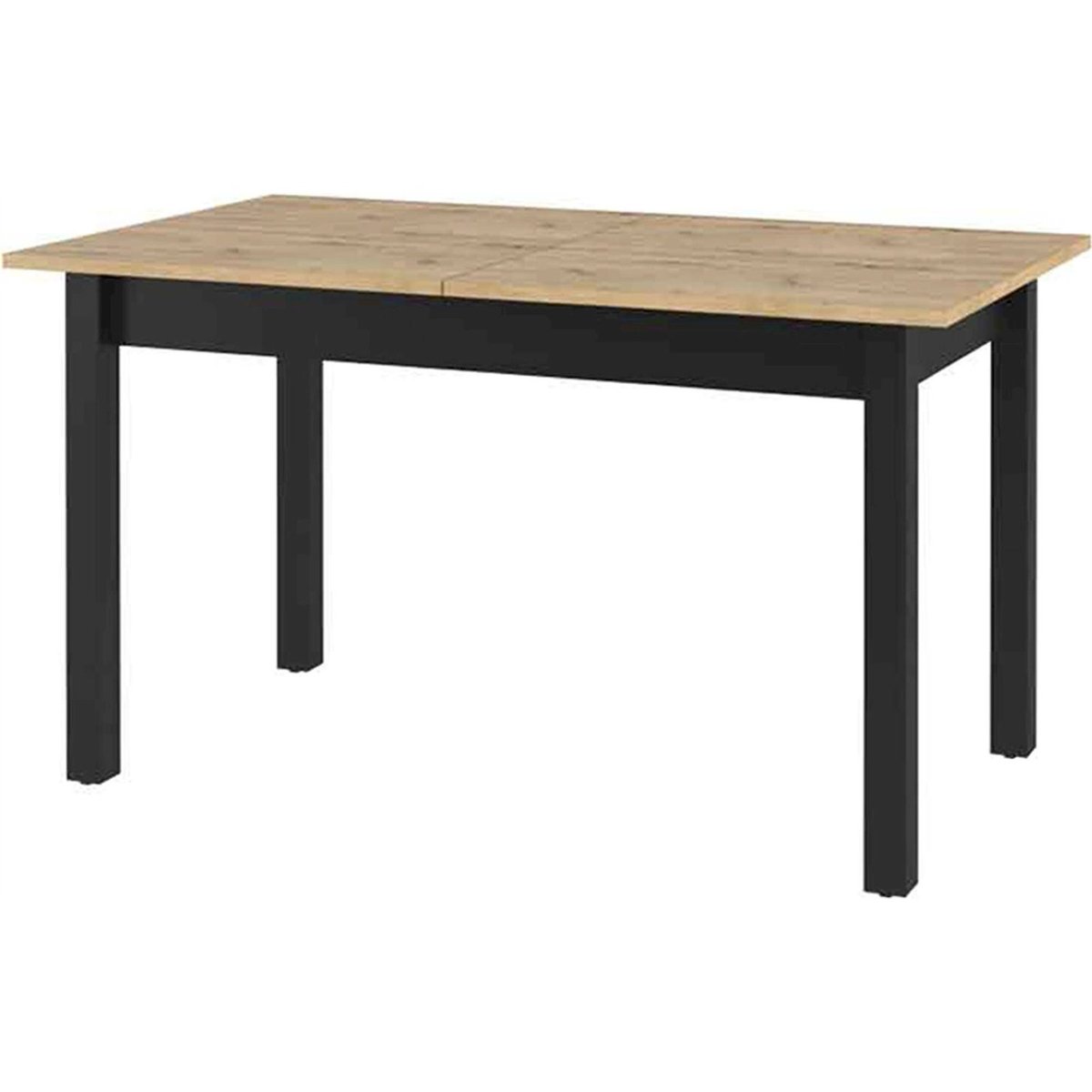 Table extensible QUANT effet chêne chêne artisan et noir, RECOLLECTION
