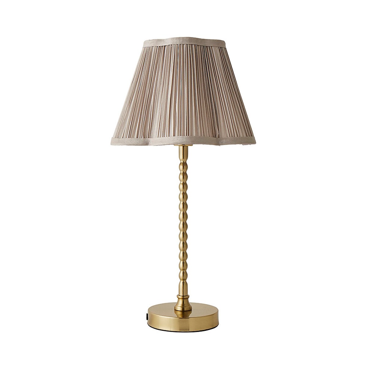 Max Bobble Table Lamp with Faux Silk Scallop Shade light grey, ÉDITÉ