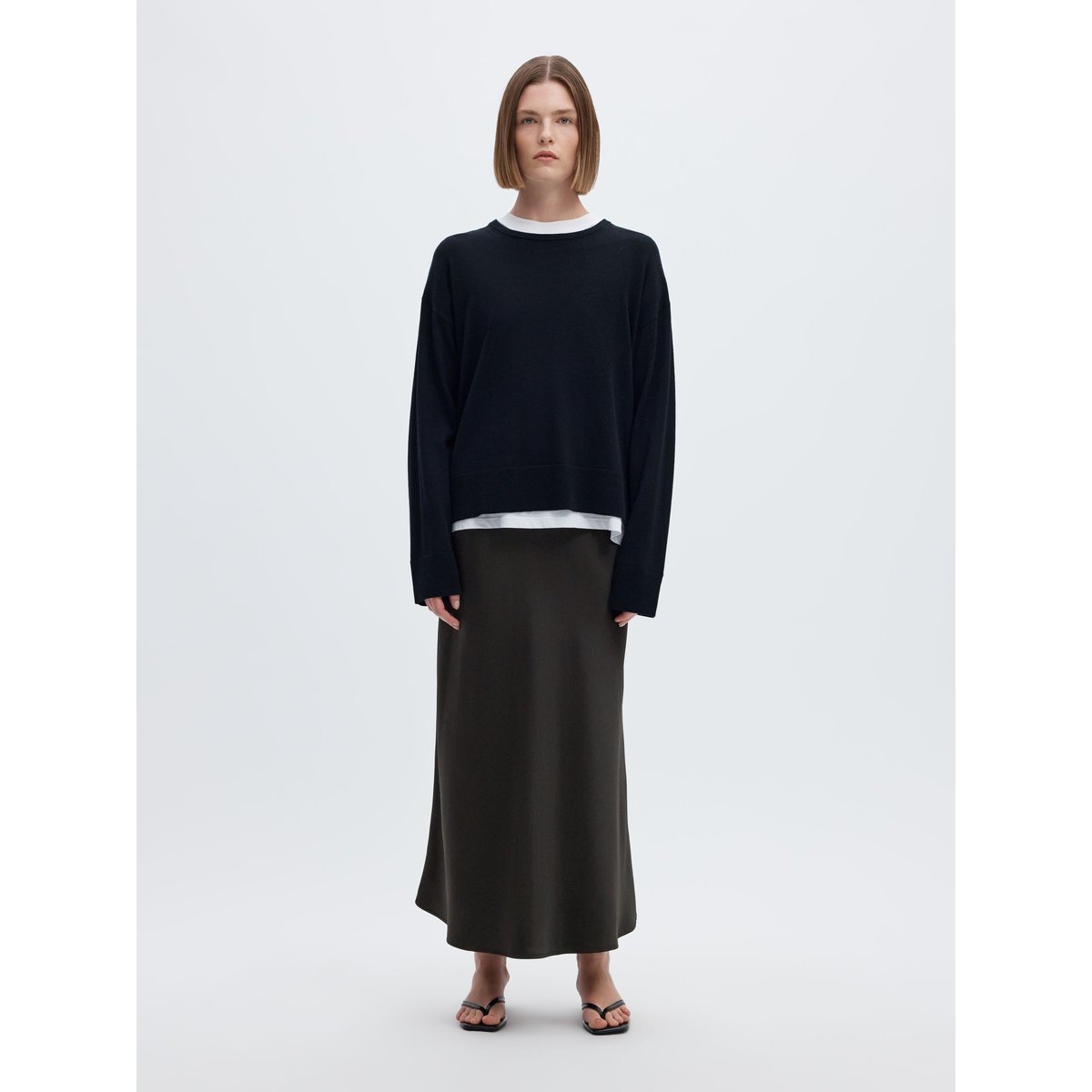 Jupe Mi-Longue black 1, SELECTED