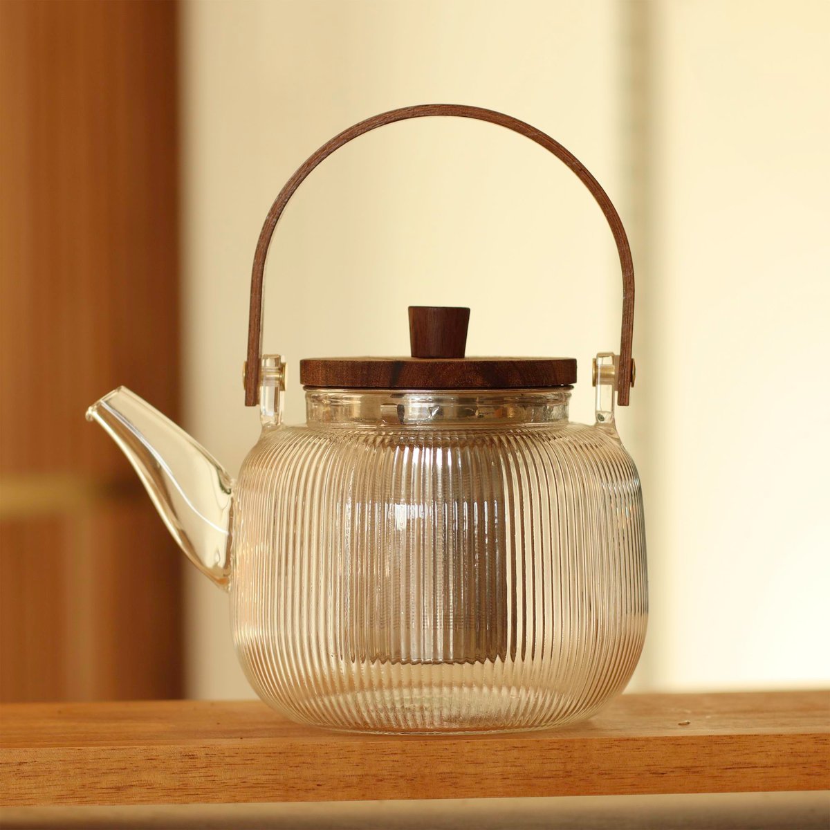 Théière 90cl, MUGI inox-naturel-transparent, OGO LIVING