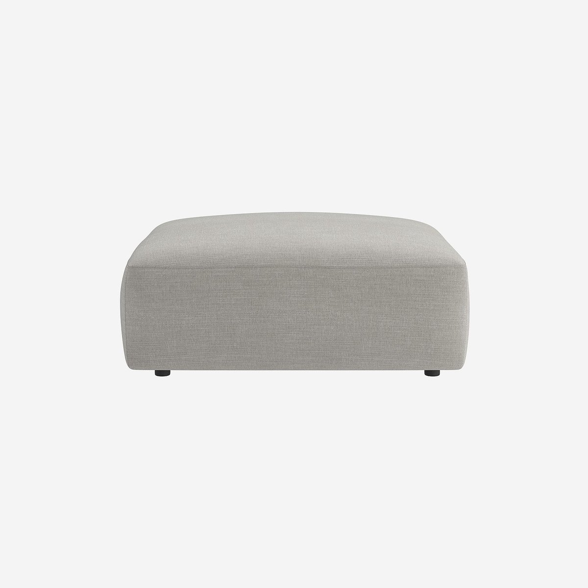 Repose-pieds tissu acrylique CREMI gris, HABITAT