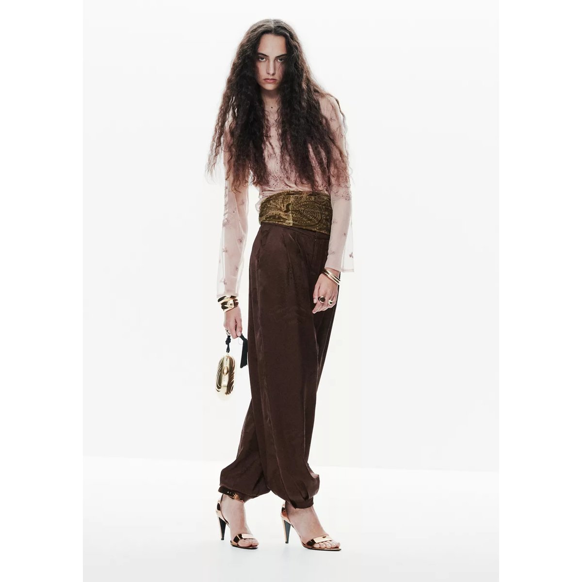 TROUSERS CHIMY marron, MANGO