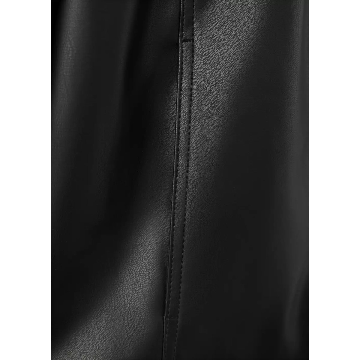 Veste cuir synthétique à fermeture zip noir, MANGO TEEN