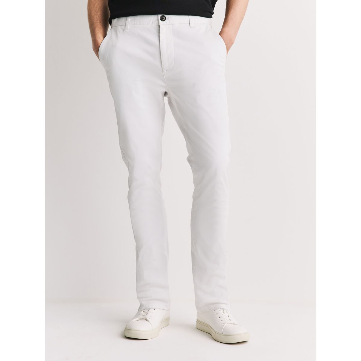 Pantalon chino stretch blanc, NEXT