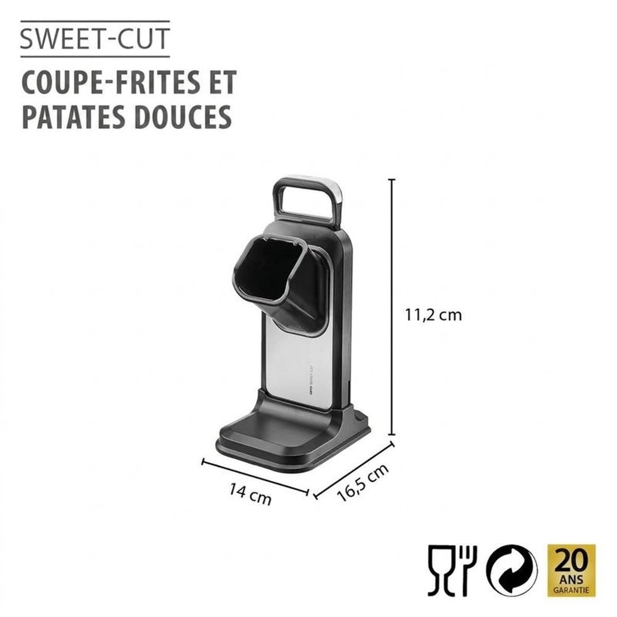 Coupe-patates douces et coupe-frites SWEET-CUT argent, GEFU