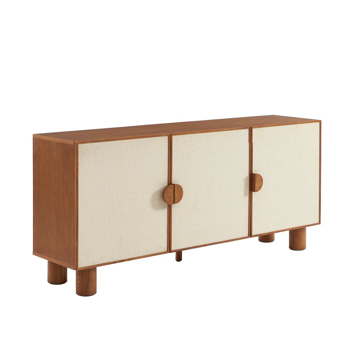 Buffet 3 portes en tissu GASTON frêne, SORELH