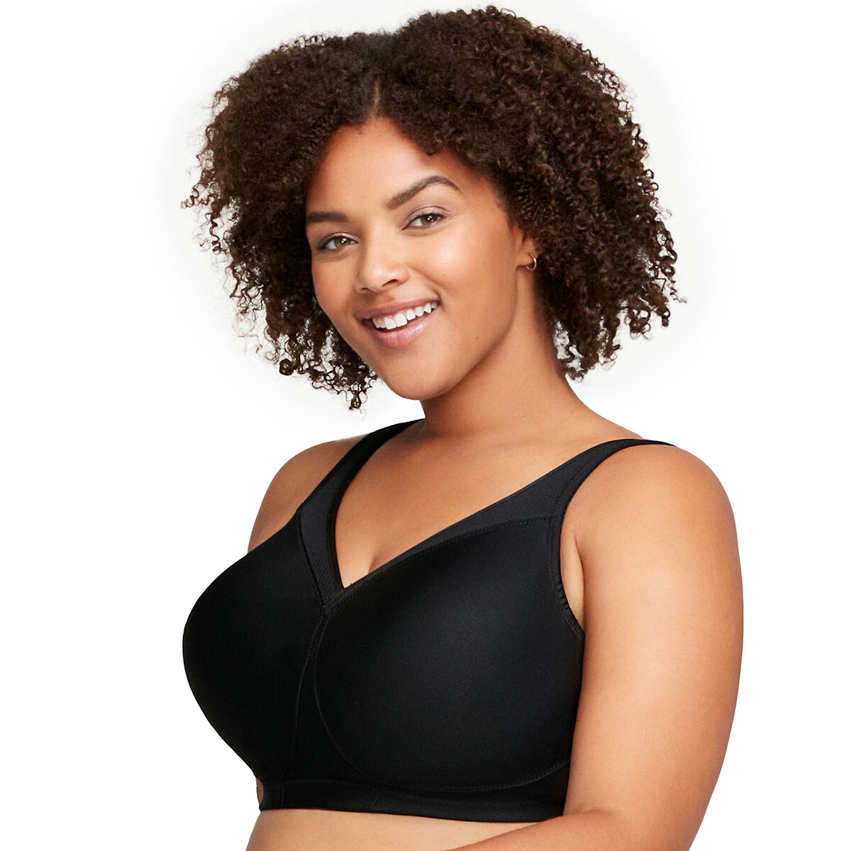Soutien-gorge de sport, sans armatures, Magic Lift noir, GLAMORISE