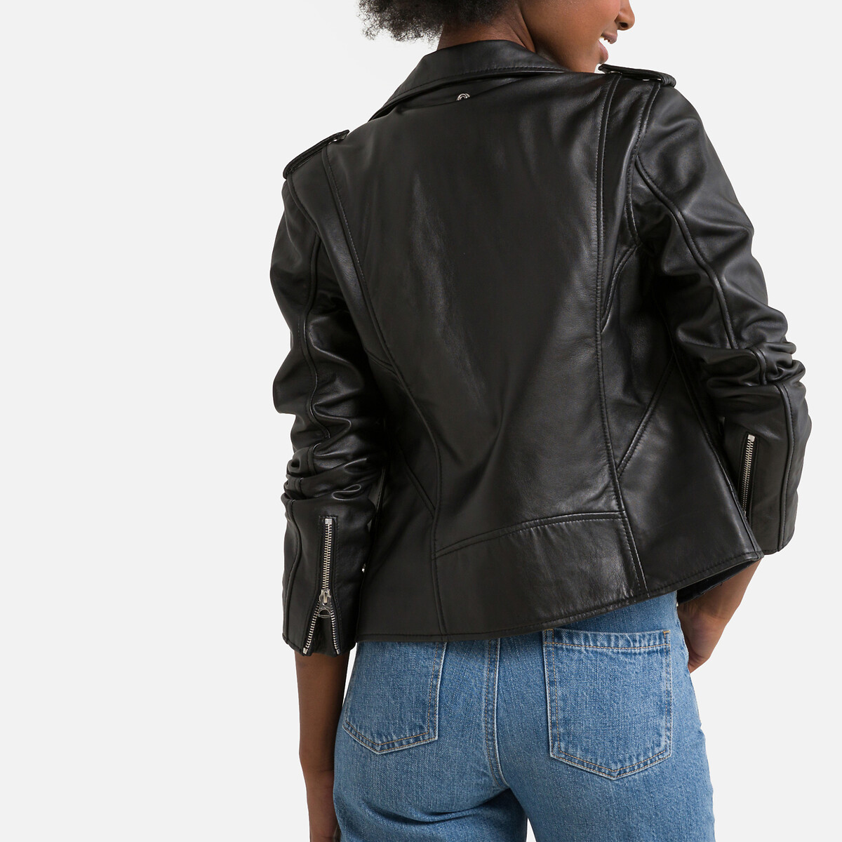 Perfecto en cuir d'agneau LCW 1601D noir, SCHOTT