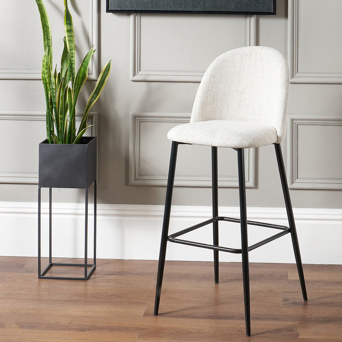 Tavi Linen & Metal Bar Stool linen, SO'HOME
