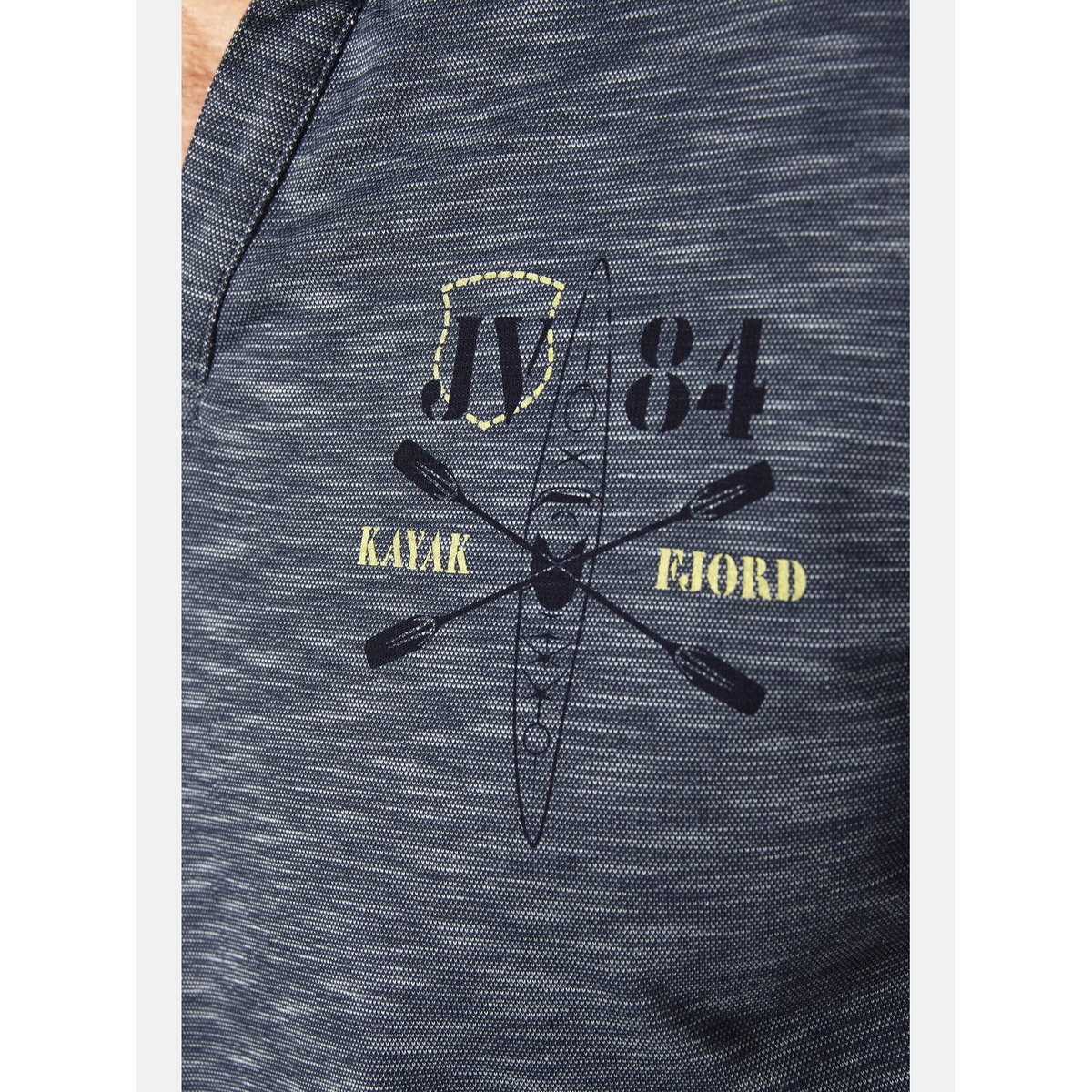 Polo GISTUR bleu foncé mélange, JAN VANDERSTORM