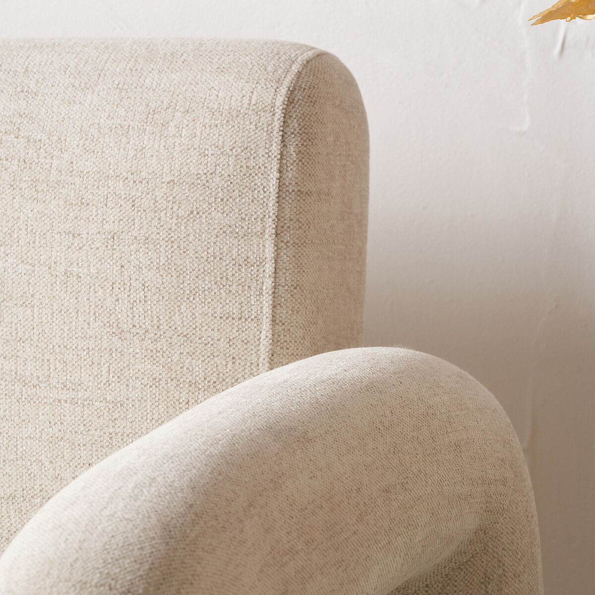 Rieti Linen Look Sculptural Accent Sofa white, SO'HOME