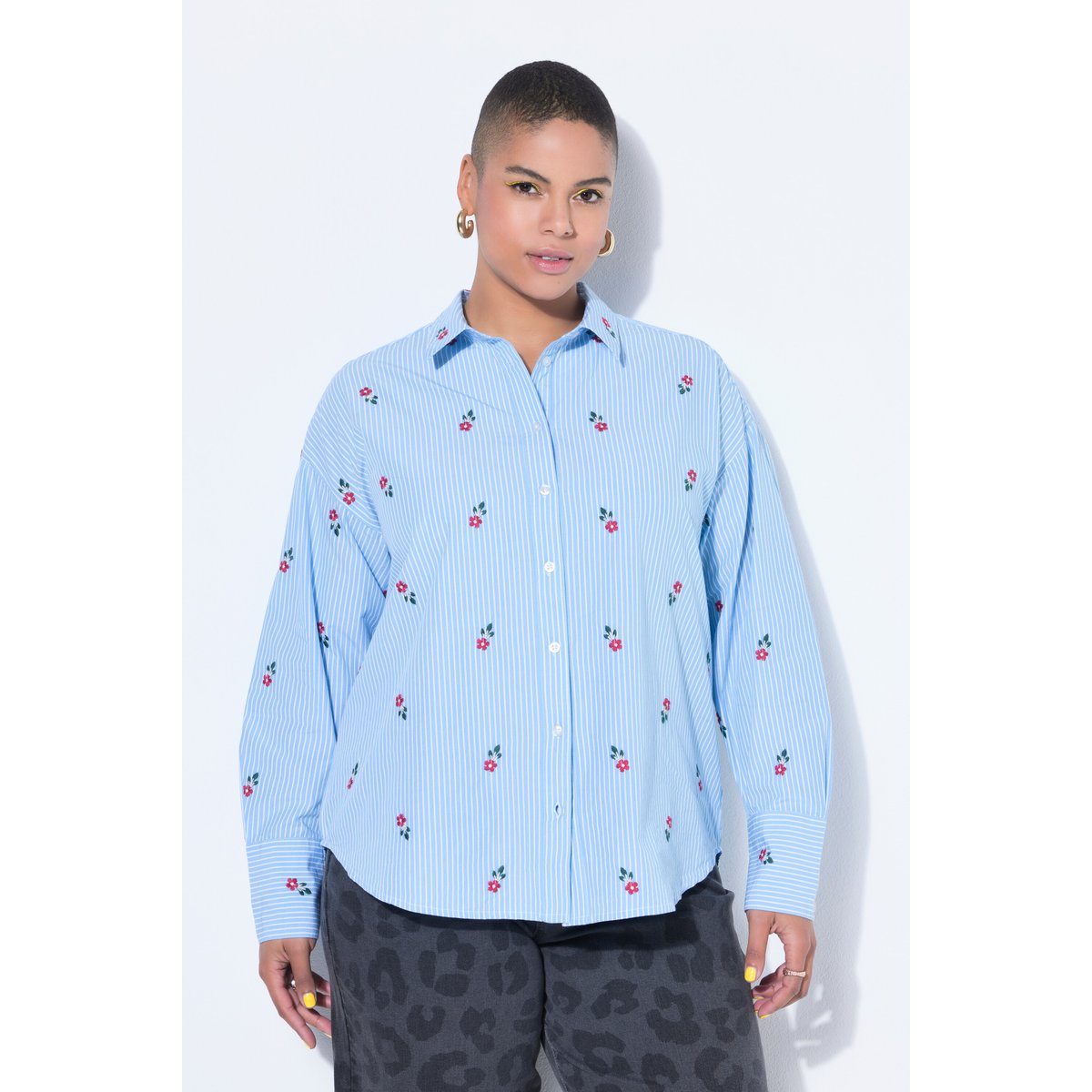Chemise à rayures oversize glace bleue, STUDIO UNTOLD
