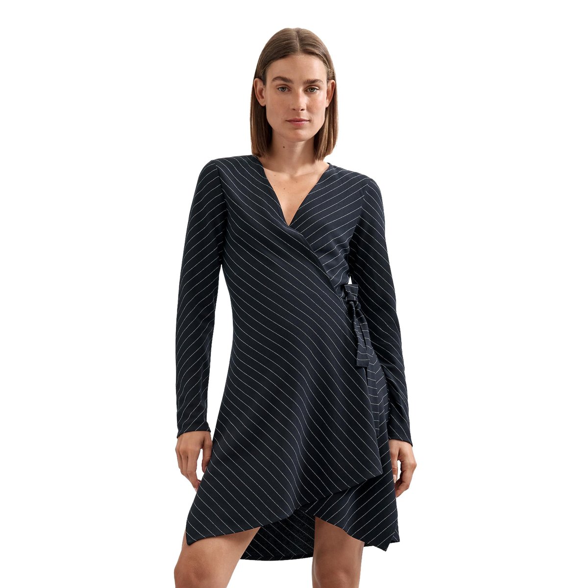Robe décolleté en V à manches longues noir, DESIGUAL