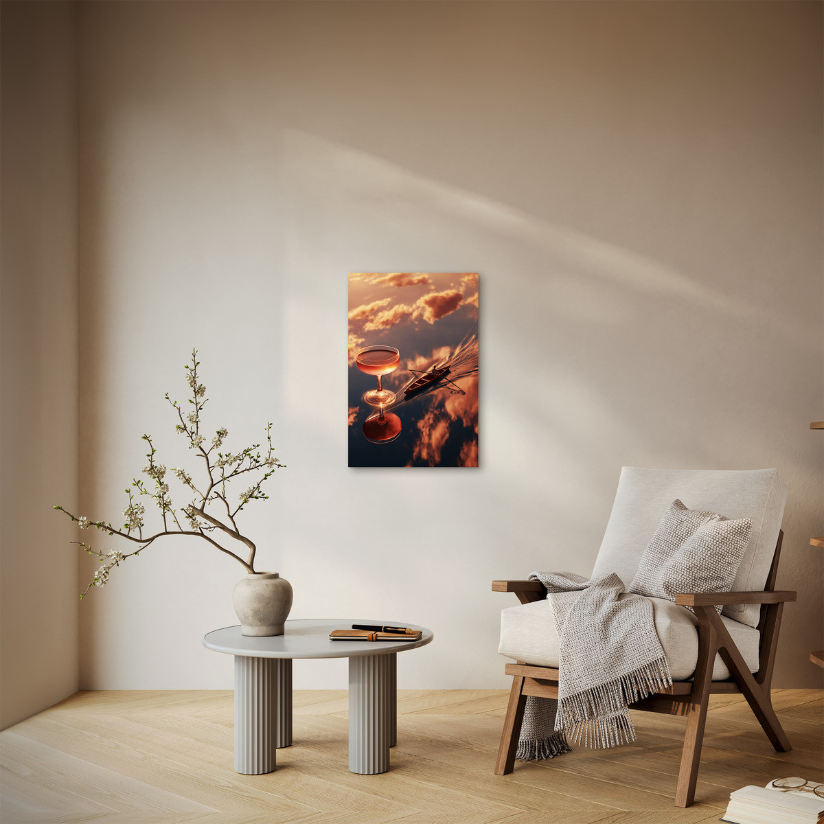 Tableau Sur Toile Nuages Poétiques ILLUSION tableaux sur toile-rose, CEANOTHE