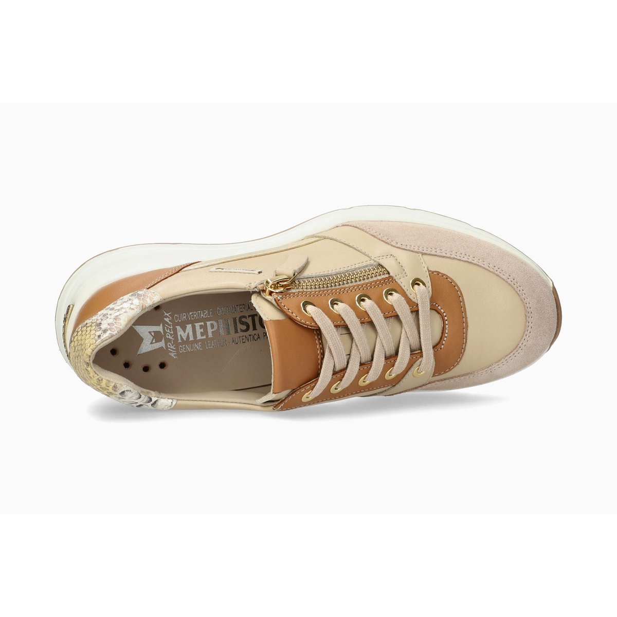 Baskets en cuir HANOUK light sand 514, MEPHISTO