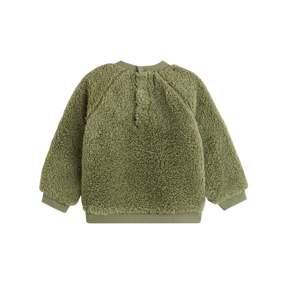 Sweat-shirt bébé en sherpa Ginkgo vert, PETIT BEGUIN