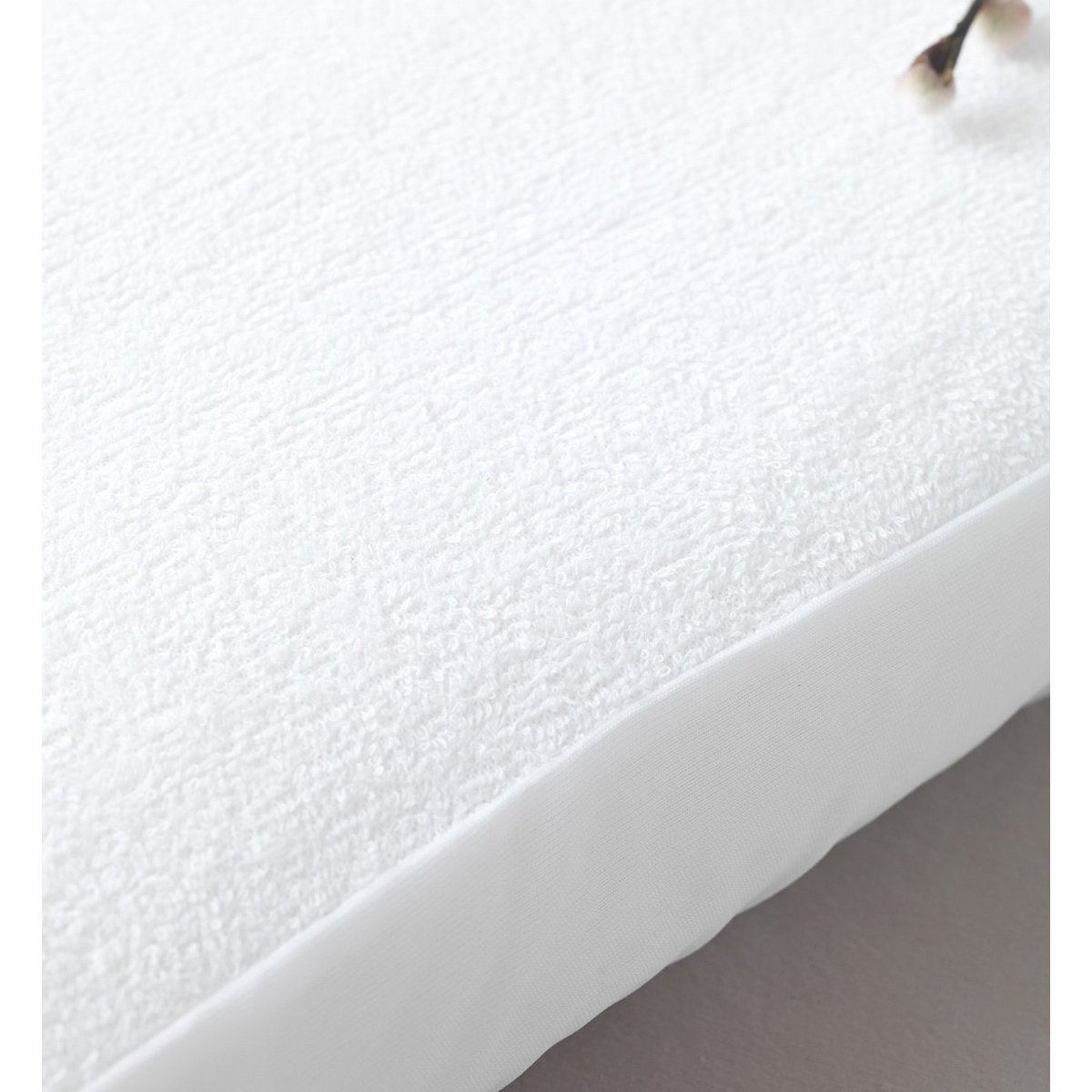 Alèse Berceau Imperméable BOUCLETTE COTON BIO blanc, KADOLIS