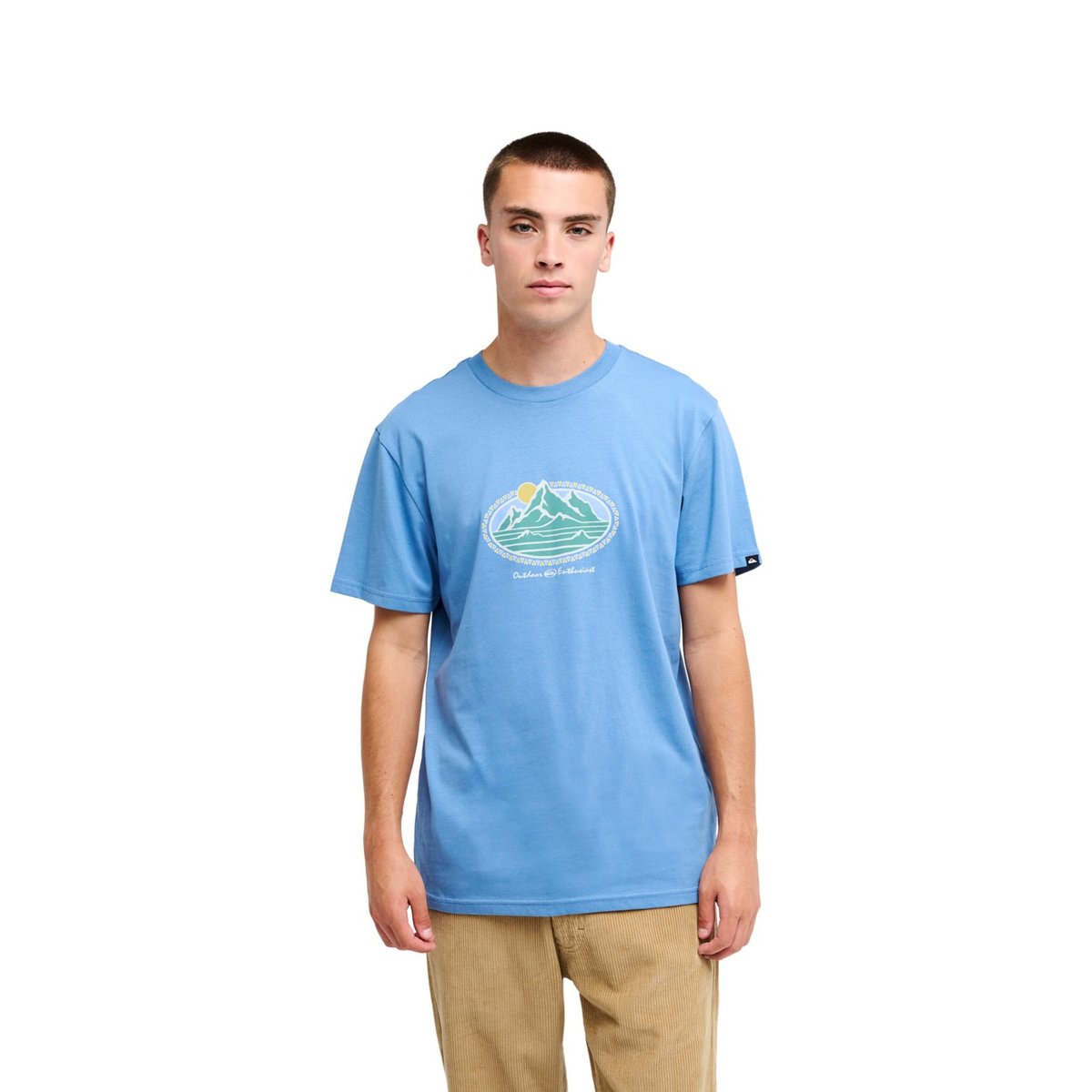 T-Shirt manches courtes EV MOUNTAIN LOVERS bleu quiet harbor, QUIKSILVER
