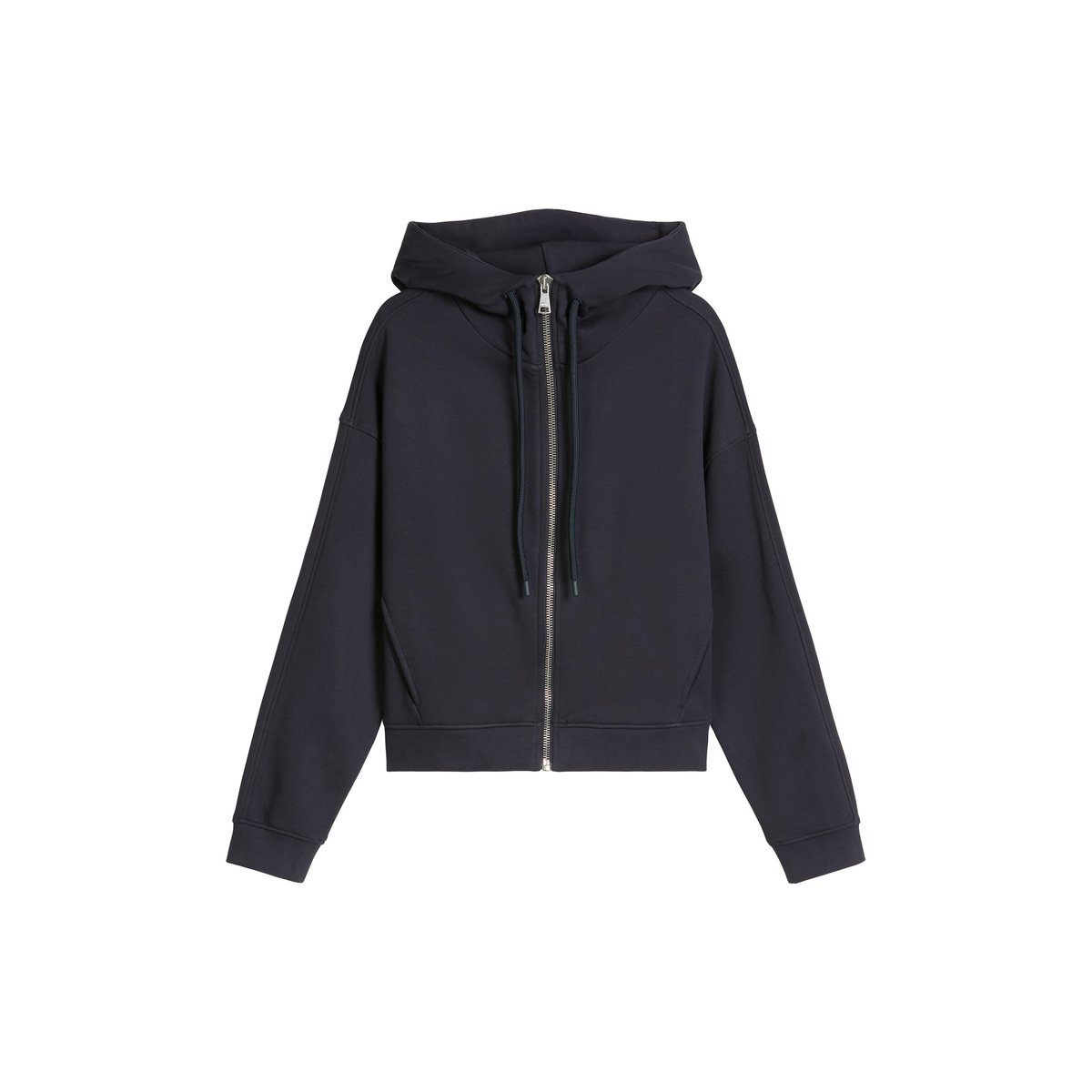 Sweat à capuche relaxed en coton organique bleu foncé, MARC O’POLO DENIM