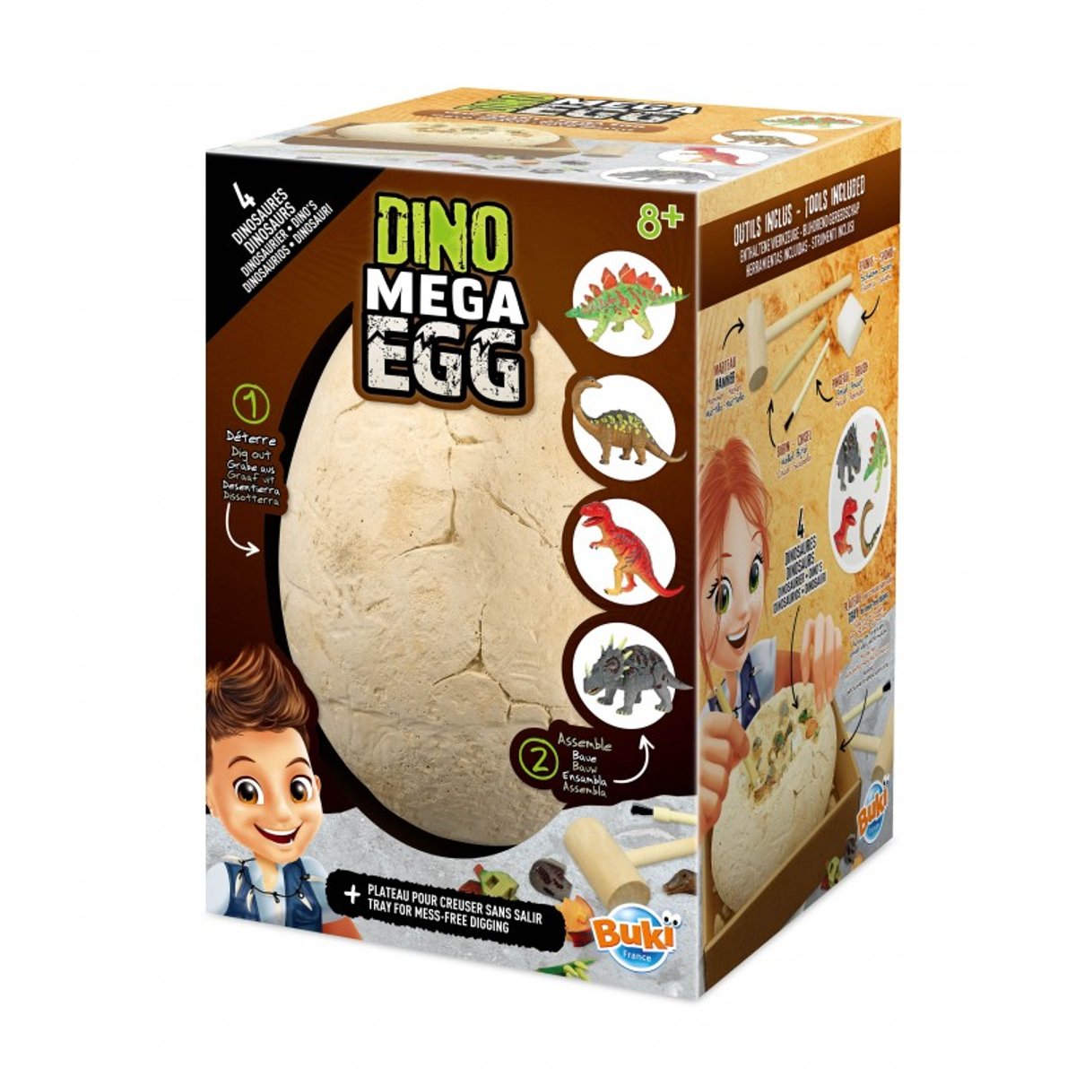 Mega Dino Egg beige, BUKI FRANCE