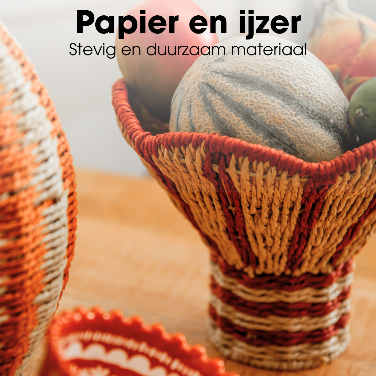 Panier de rangement marron clair, MICA DECORATIONS