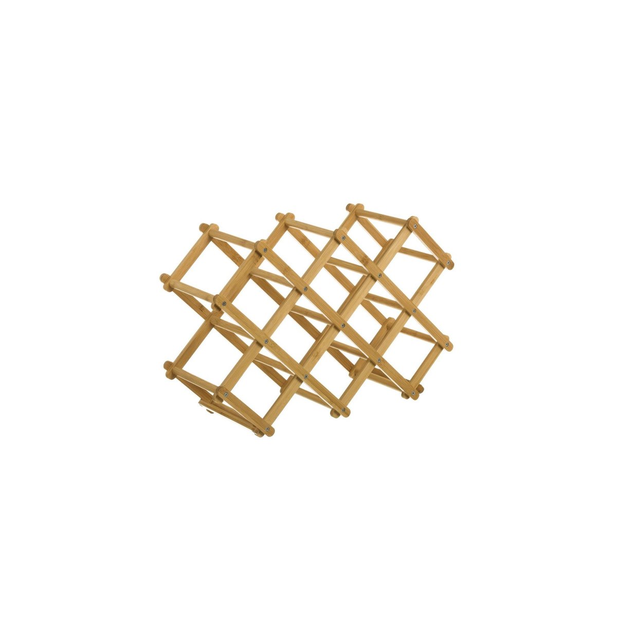 Porte Bouteilles Pliable en Bambou bois, WADIGA