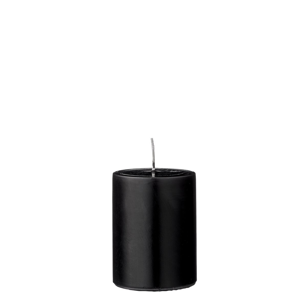 Bougie à la paraffine noire 10cm couleur unique, BLOOMINGVILLE