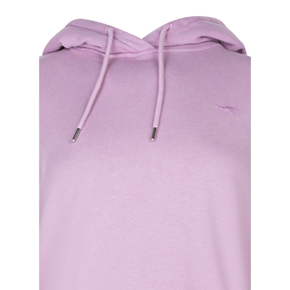 Sweat en coton mauve uni avec une coupe droite et un col à capuche mauve, MUSTANG