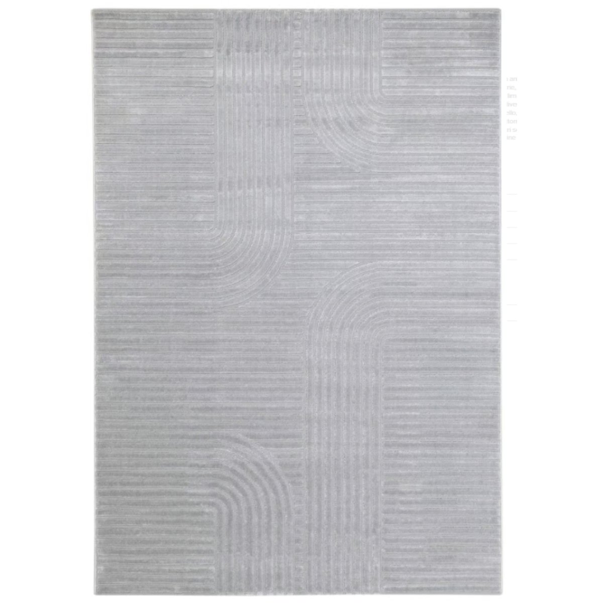 Tapis moderne tissé plat CHIKA gris, NOVATREND