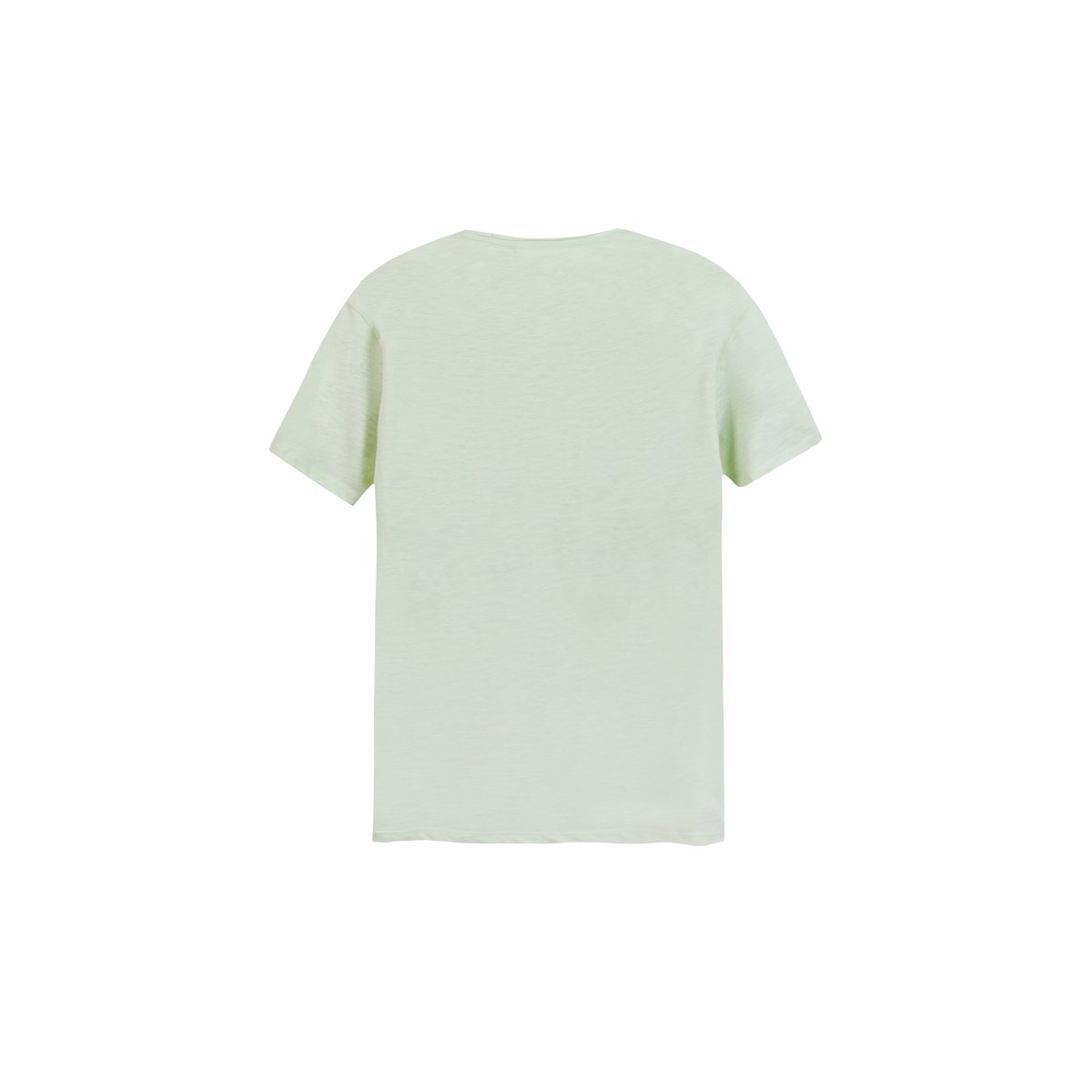 T-shirt col rond coton bio flammé amande, IKKS