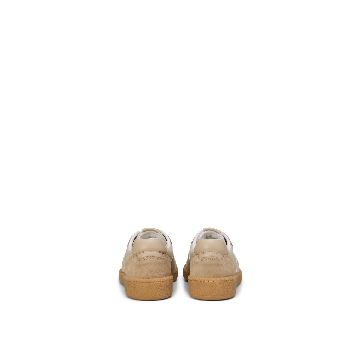 Baskets Modèle Court en cuir de vache noble blanc/beige, MARC O'POLO