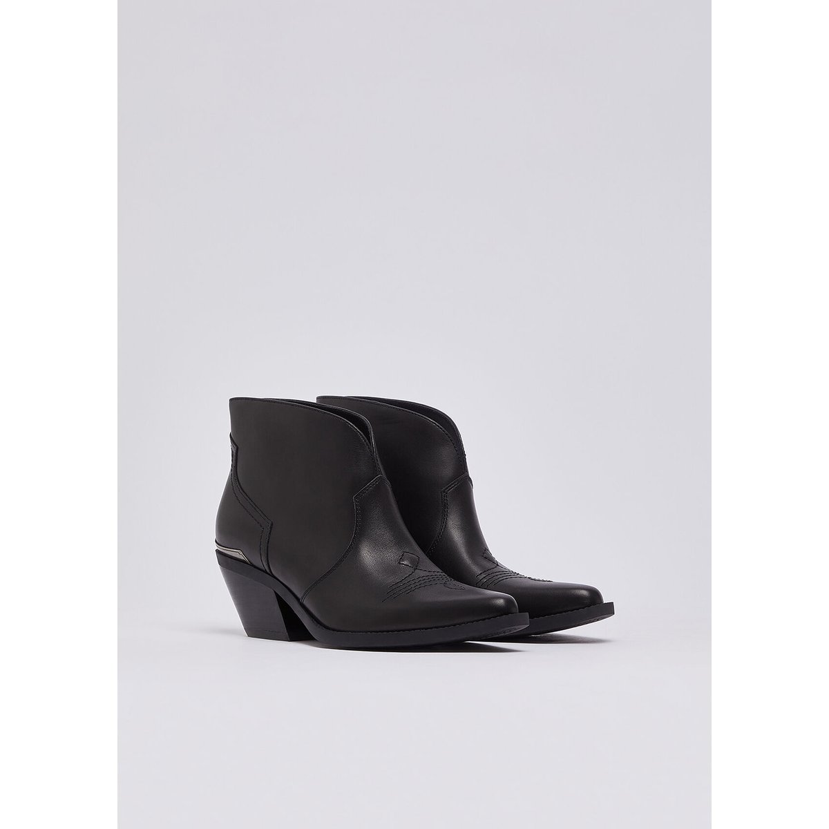 Bottines western en cuir noir, LIU JO