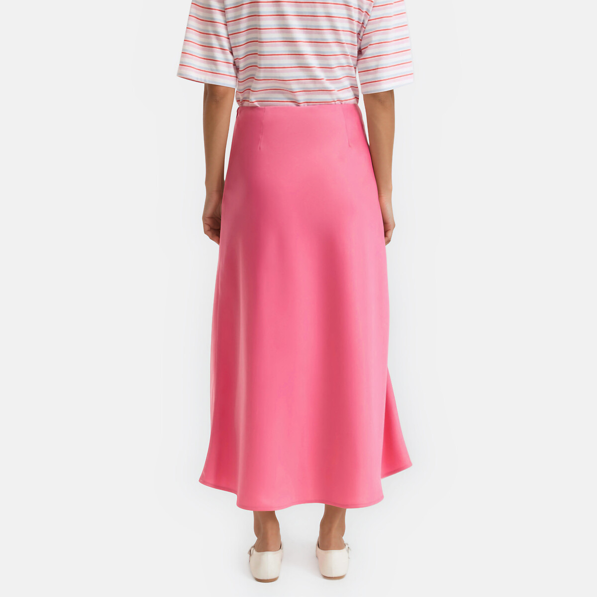 Signatures Marion Maxi Skirt in Matte Satin pink, LA REDOUTE COLLECTIONS