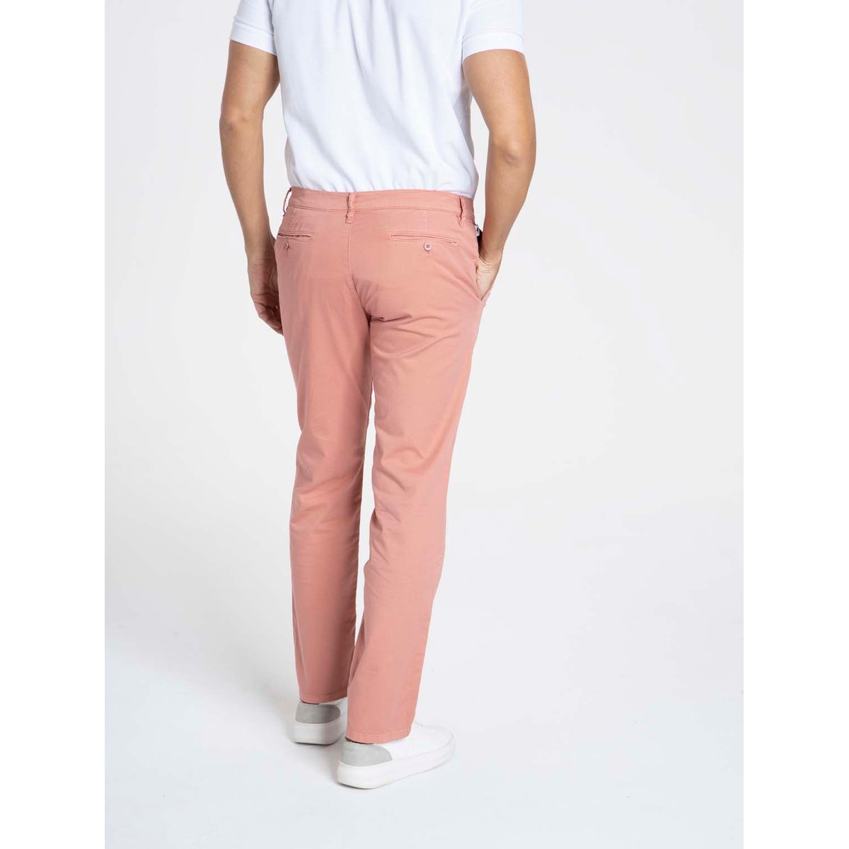 Pantalon coupe regular en coton organique PENNYLANE rose, GENTLEMAN FARMER