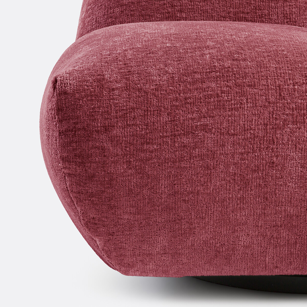Sillón giratorio, terciopelo grueso, Nuria burdeos, LA REDOUTE INTERIEURS