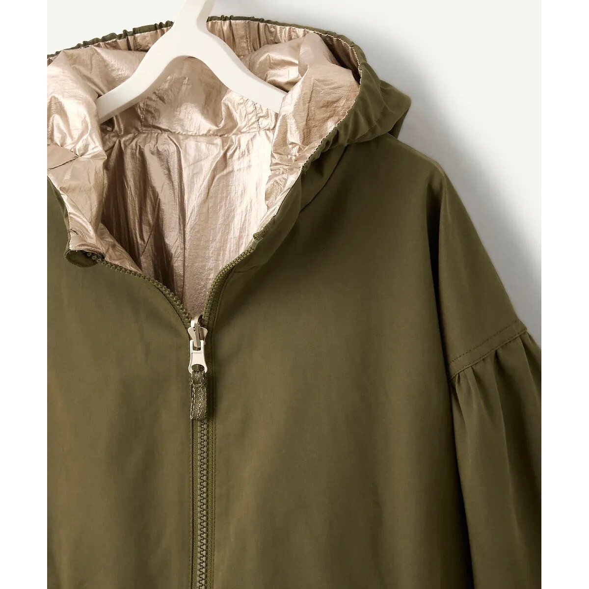 Warm Reversible Parka khaki/ecru, TAPE A L'OEIL