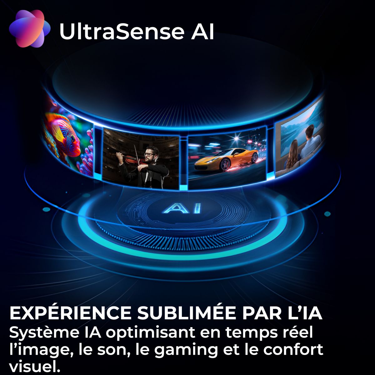 TV QLED H100S90FUX (2026) 100" (253 cm) 4K - Expérience Gaming, 144Hz, Google TV, anti-reflet couleur unique, HAIER