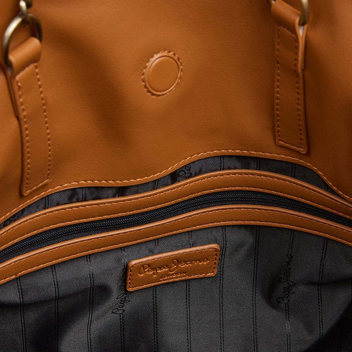 Sac Hobo Effet Cuir beige chameau, PEPE JEANS