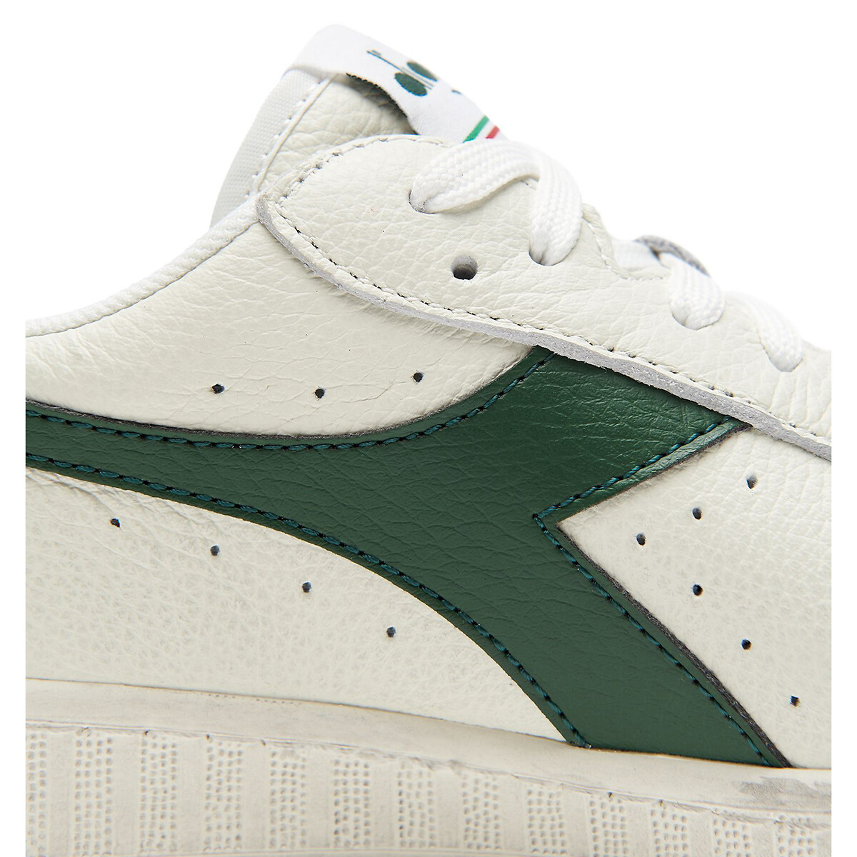 Baskets cuir Game L Low Waxed blanc, DIADORA